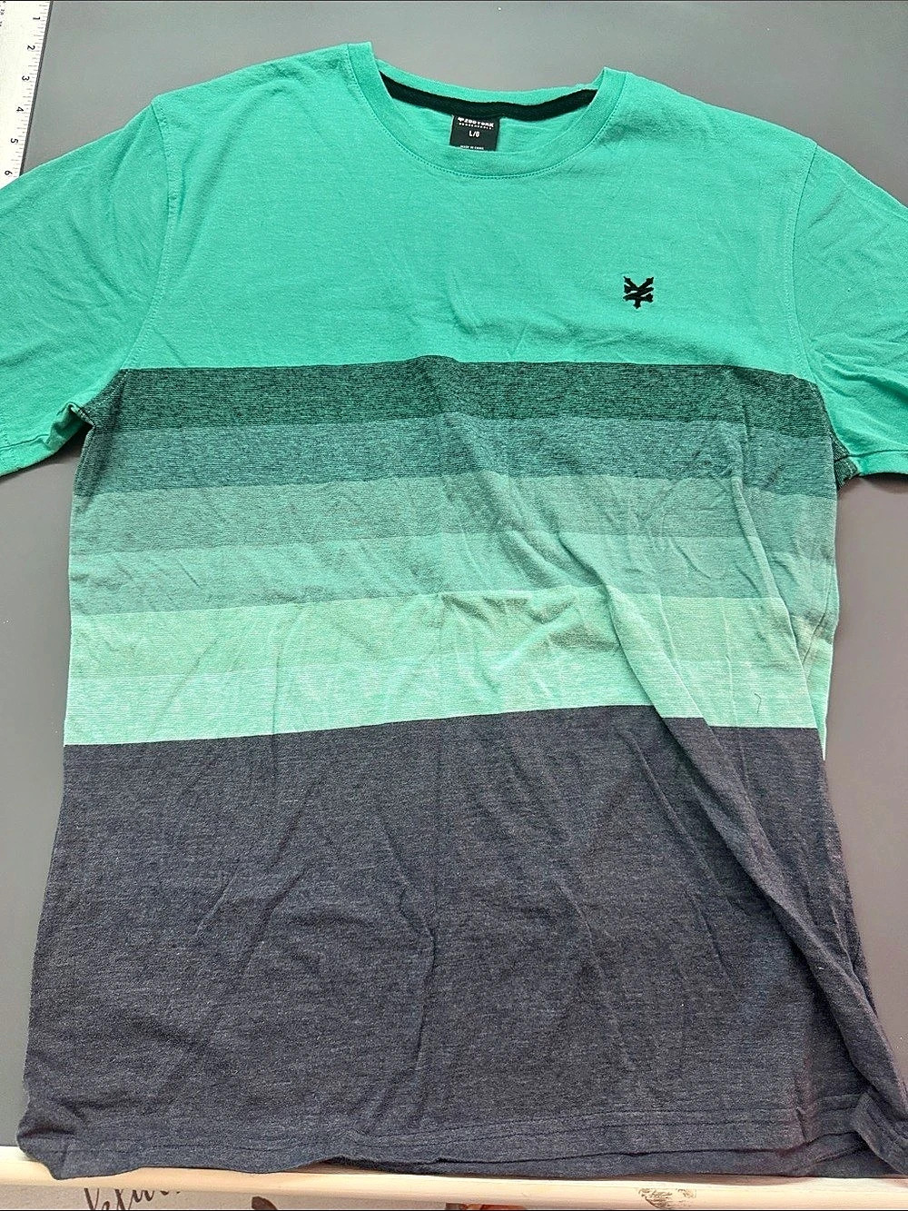 Zoo York Men's Color Block Tee Green & Black Size Large